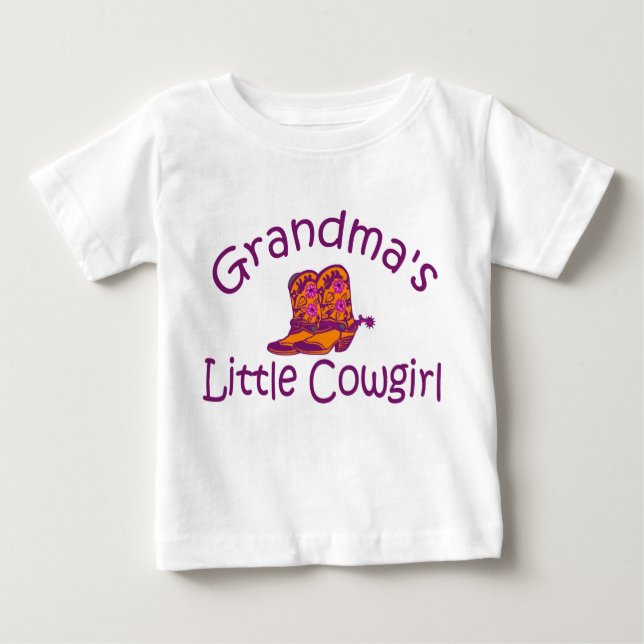 Oma's Kleine Cowgirl Baby T-shirt (Vorderseite)