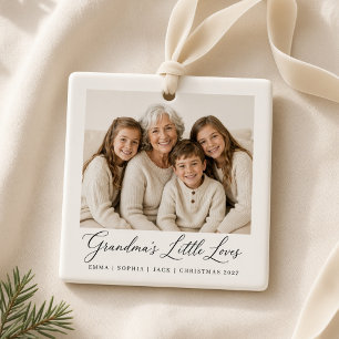 Omas kleine Lieben Personalisierte Enkelkinder  Keramikornament