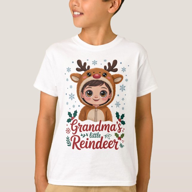 Omas kleine Rentiere Weihnachtsgeschenke T-Shirt (Vorderseite)