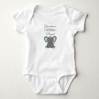 Omas kleiner Erdnuss-Blau-Baby-Elefant Baby Strampler