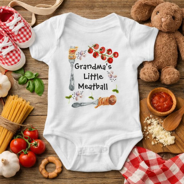 Omas kleiner Fleischbällchen Lustiges Babyshower-G Baby Strampler (Von Creator hochgeladen)