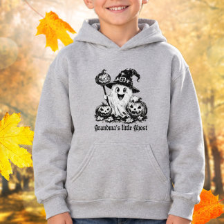 Omas kleiner Geist Gruseliger Herbst Vintage-Kunst Hoodie