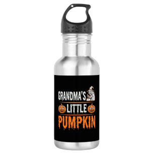 Omas Kleiner Kürbis Halloween Hexen Design Edelstahlflasche