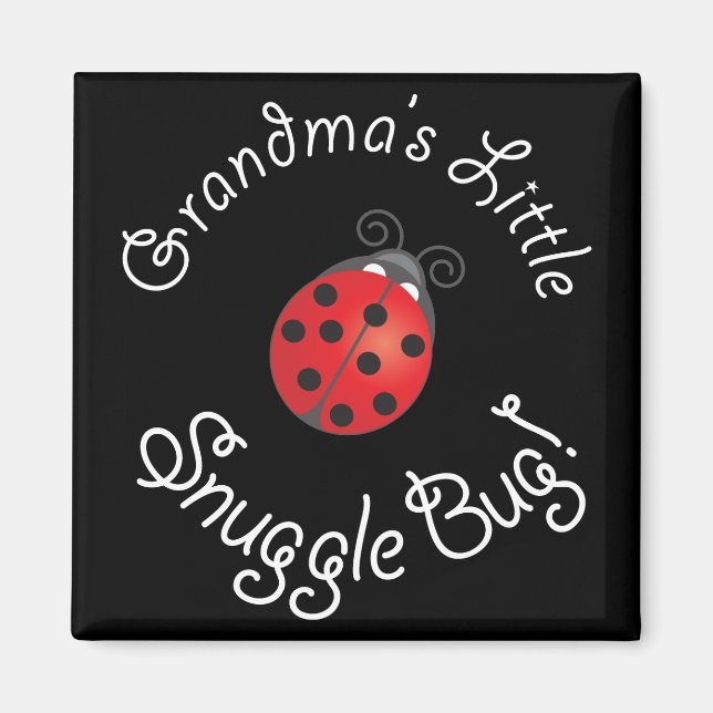 Oma's Kleiner Schnurrbart Bug! Magnet (Vorne)