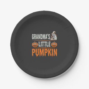 Omas Kürbis-Halloween-Hexen-Design Pappteller
