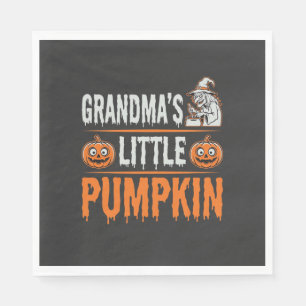 Omas Kürbis-Halloween-Hexen-Design Serviette