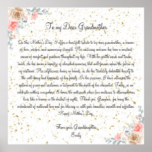 Oma's Liebe: Ein Muttertagsjubiläum an Oma Poster