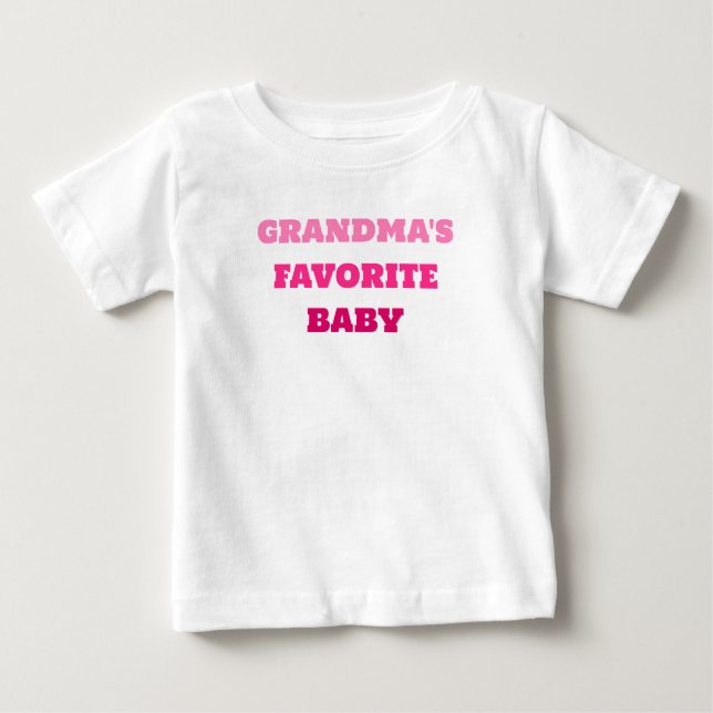 Oma's Lieblings-Baby, Niedlicher Pink Baby-T - Shi Baby T-shirt (Vorderseite)