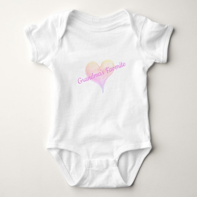Oma's Lieblings-Bodysuit-T-Shirt Baby Strampler (Vorderseite)
