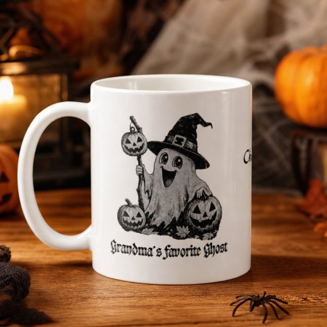 Omas Lieblings-Geist Halloween-Kindername Kaffeetasse (Von Creator hochgeladen)