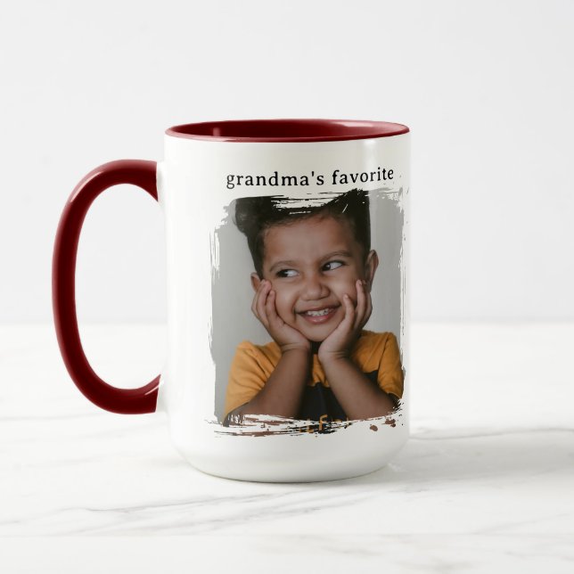 Omas Lieblings-Personalisierte-Foto-Tasse  Tasse (Links)