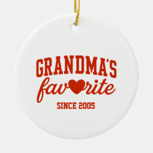 Omas Lieblingsgeschenk, Lustiges Geschenk für Weih Keramik Ornament