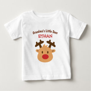 Oma's Little Deer, Niedlicher Rotnasen-Rentier Baby T-shirt