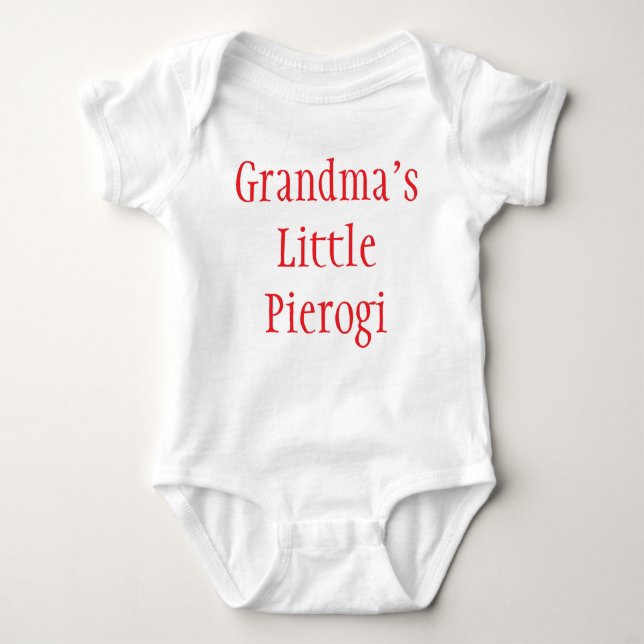 "Oma's Little Pierogi" Klassischer Baby Bodysuit Baby Strampler (Vorderseite)