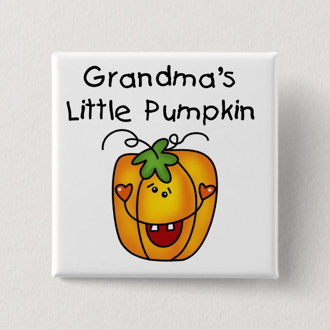 Oma's Little Pumpkin T - Shirt und Geschenke Button (Vorderseite)