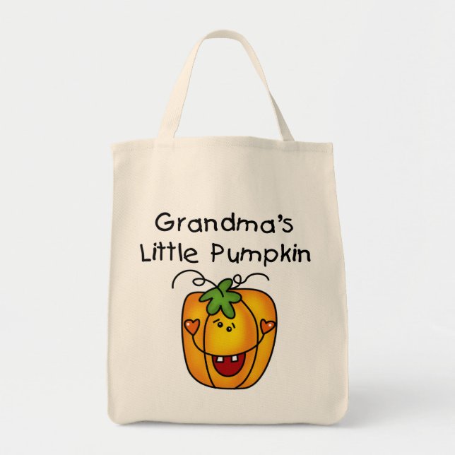 Oma's Little Pumpkin T - Shirt und Geschenke Tragetasche (Vorne)