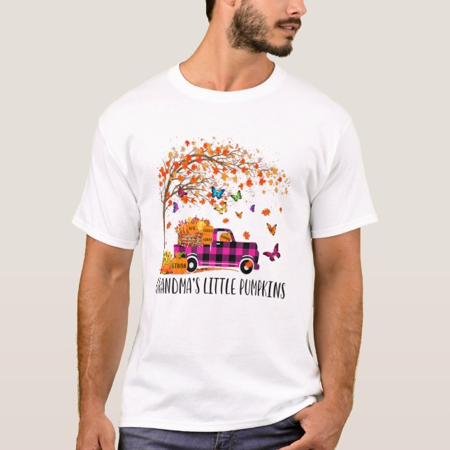 Oma's Little Pumpkins Oma Herbst Herbst als T-Shirt (Vorderseite)