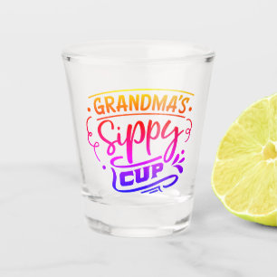 Oma's lustiges Foto-Glas Schnapsglas