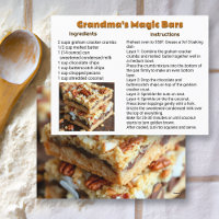 Oma's Magic Cookie Bars Rezept-Karte