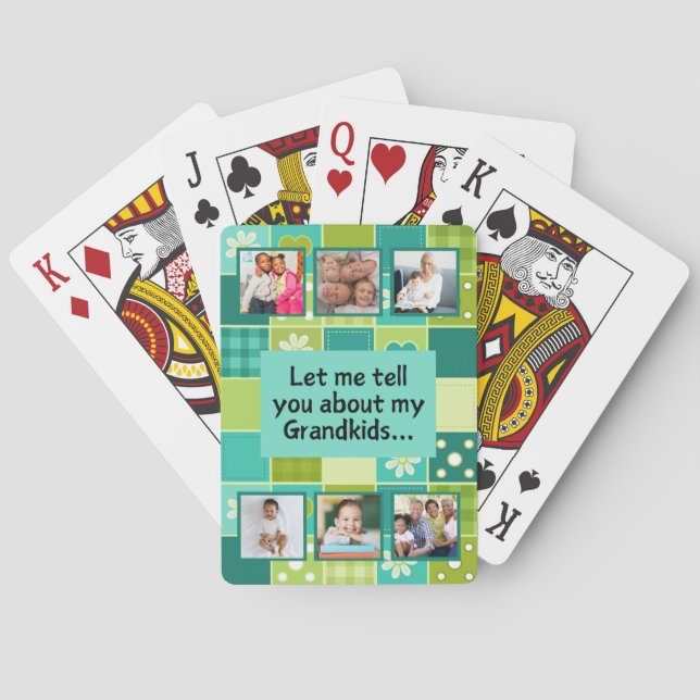 Oma's Personalisierter Kartenschwarm Spielkarten (Rückseite)