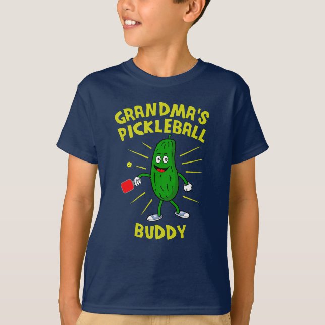 Oma's Pickleball Buddy - Kawaii Pickleball Dil T-Shirt (Vorderseite)