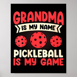 Omas Pickleball ist Name Pickleball Poster