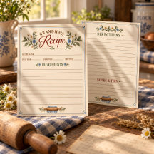 Omas Rezeptkarte | Vintage-Familienrezepte