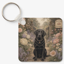 Omas schwarzer Labrador-Schlüsselanhänger