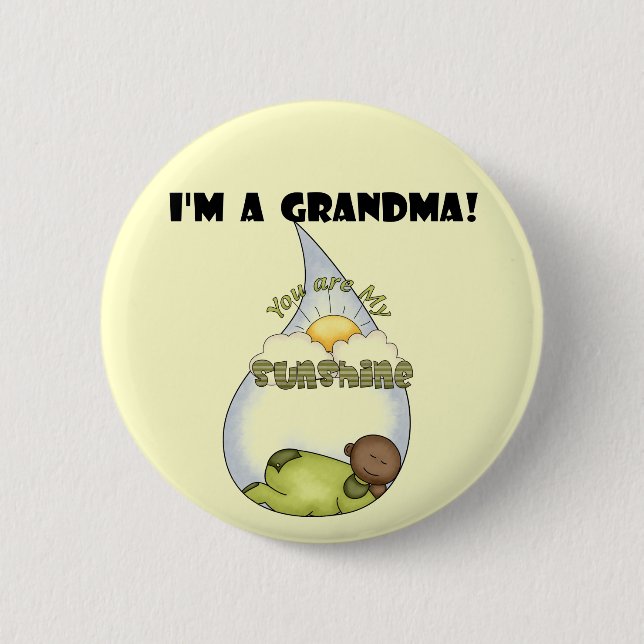 Oma's Sunshine-African American Boy Button (Vorderseite)