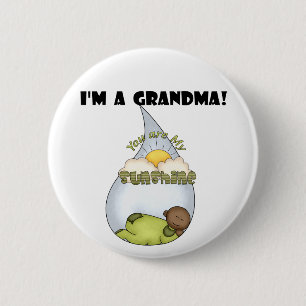Oma's Sunshine-African American Boy Button