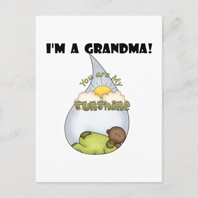 Oma's Sunshine-African American Boy Postkarte (Vorderseite)