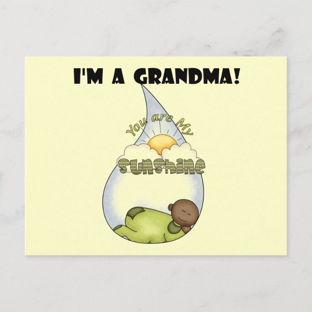 Oma's Sunshine-African American Boy Postkarte (Vorderseite)