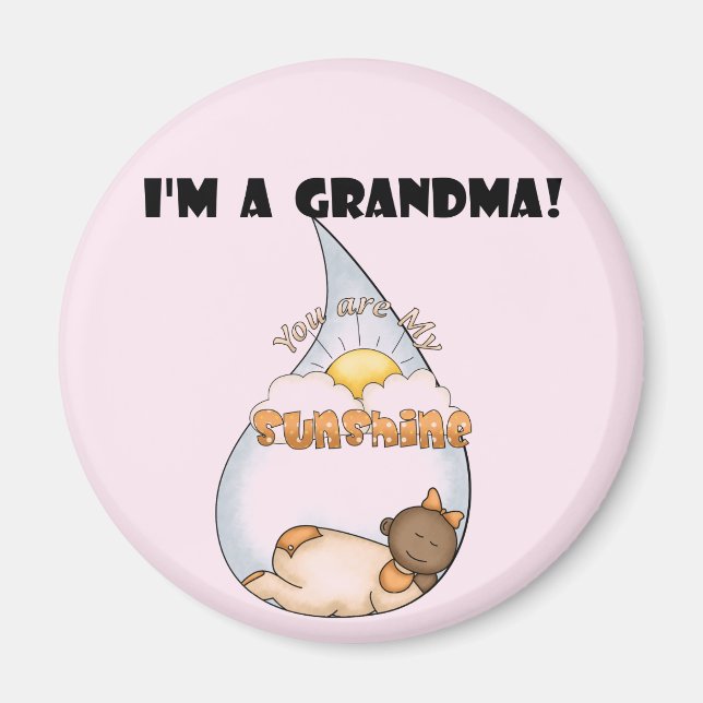 Oma's Sunshine-African American Girl Magnet (Vorne)