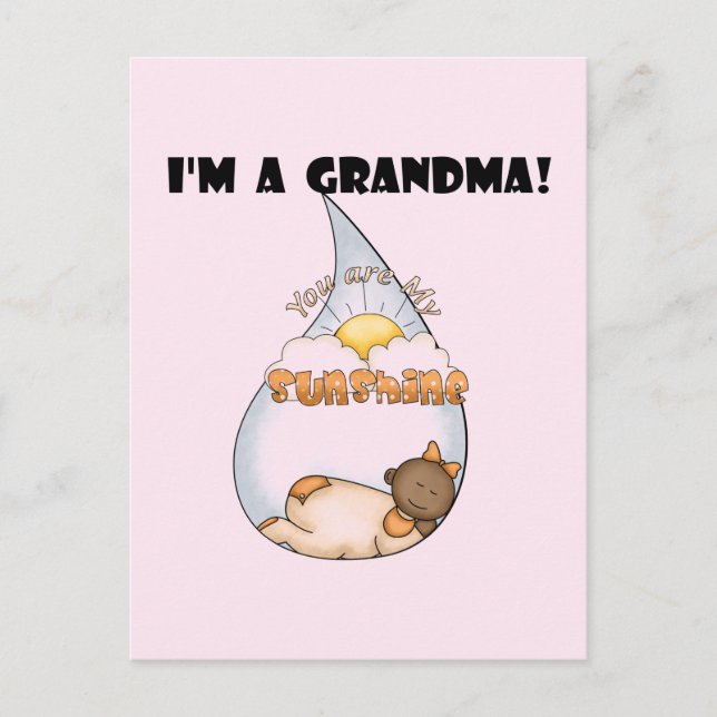 Oma's Sunshine-African American Girl Postkarte (Vorderseite)