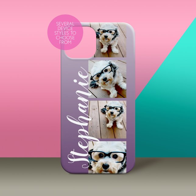 Ombre 4 Foto Handgeschriebener Schriftart — KANN F Case-Mate iPhone Hülle (Personalized Phone Case - Many Device Styles to Choose From)