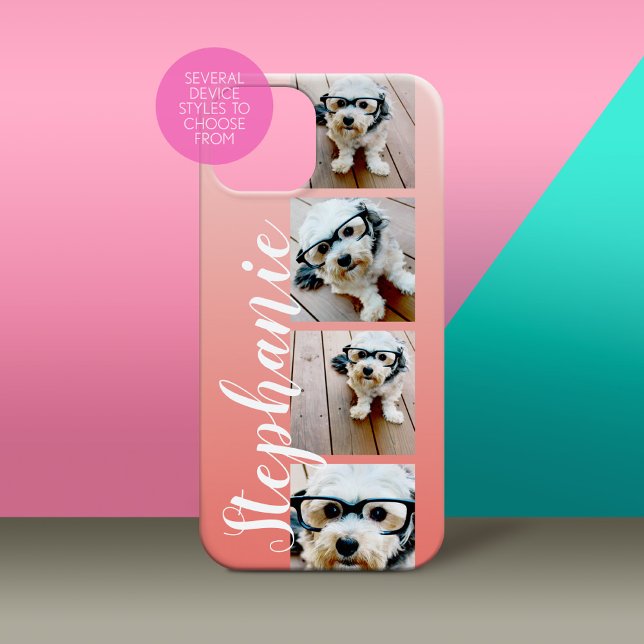 Ombre 4 Foto Handgeschriebener Schriftart — KANN F Case-Mate iPhone Hülle (Personalized Phone Case - Many Device Styles to Choose From)