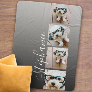 Ombre 4 Photos Handwritten Font -- CAN EDIT COLOR Sherpadecke