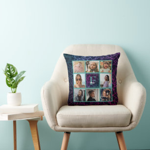 Ombre Aquamarines Foto Collage Throw Kissen