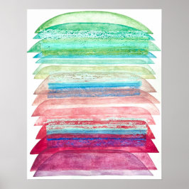 Ombre Aquarell- und Ölpastellfarben Poster