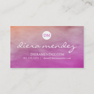 Ombre Aquarell-Visitenkarte Visitenkarte