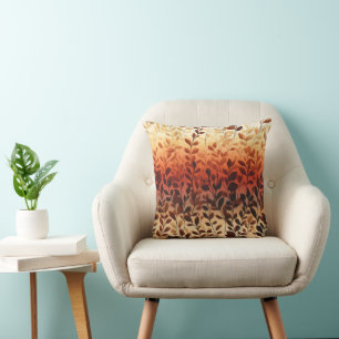 Ombre Autumn Color Leaf Kissen