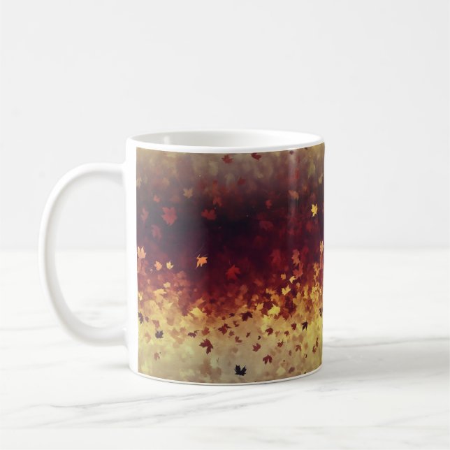 Ombre Autumn Leaf Colors Kaffeetasse (Links)