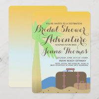 Ombre Beach Suitcase Destination Brautparty