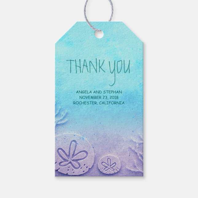 Ombre Beach Wedding Geschenkanhänger (Vorderseite)