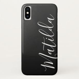 Ombre Black Dark Gray Schlichter Personalisierter Case-Mate iPhone Hülle