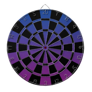 Ombre Blau Lila Und Schwarz Dartscheibe