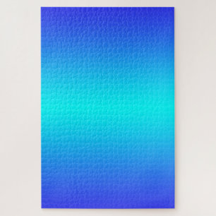 Ombre Blau und Türkis Gradient Puzzle