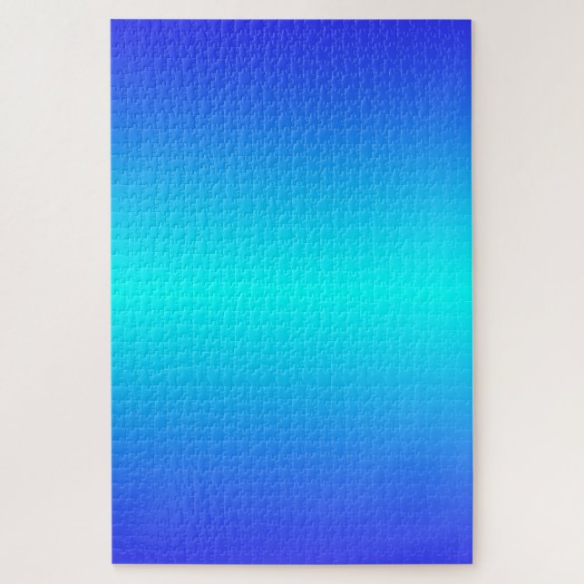Ombre Blau und Türkis Gradient Puzzle (Vertikal)