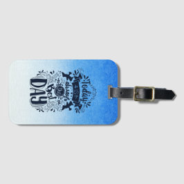 Ombre Blau und Weiß tauchen in traumhafte Farben Gepäckanhänger