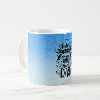 Ombre Blau und Weiß tauchen in traumhafte Farben Kaffeetasse